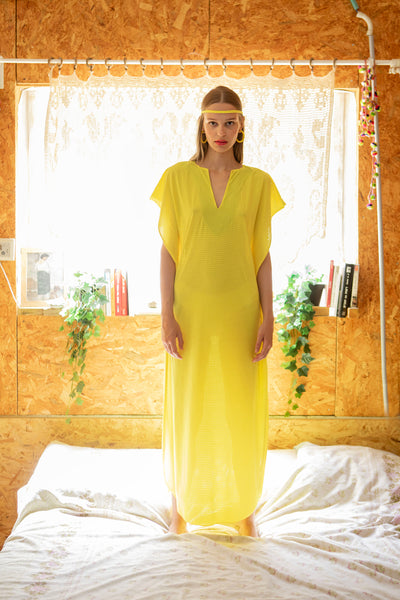 Erika Dress Sheer Yellow