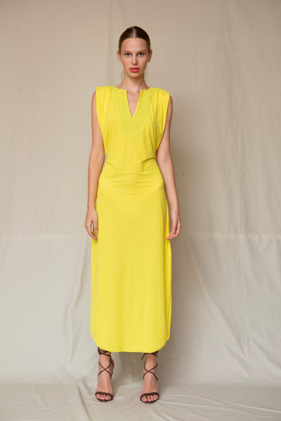 Erika Dress Sheer Yellow