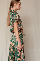 Nanoko Printed Green Dress