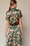 Nanoko Printed Green Dress