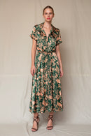 Nanoko Printed Green Dress